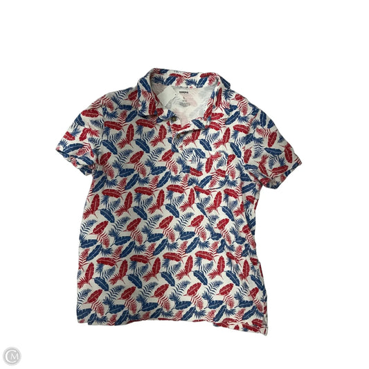 Top Short Sleeve By Sonoma In Blue & Red & White, Size: L