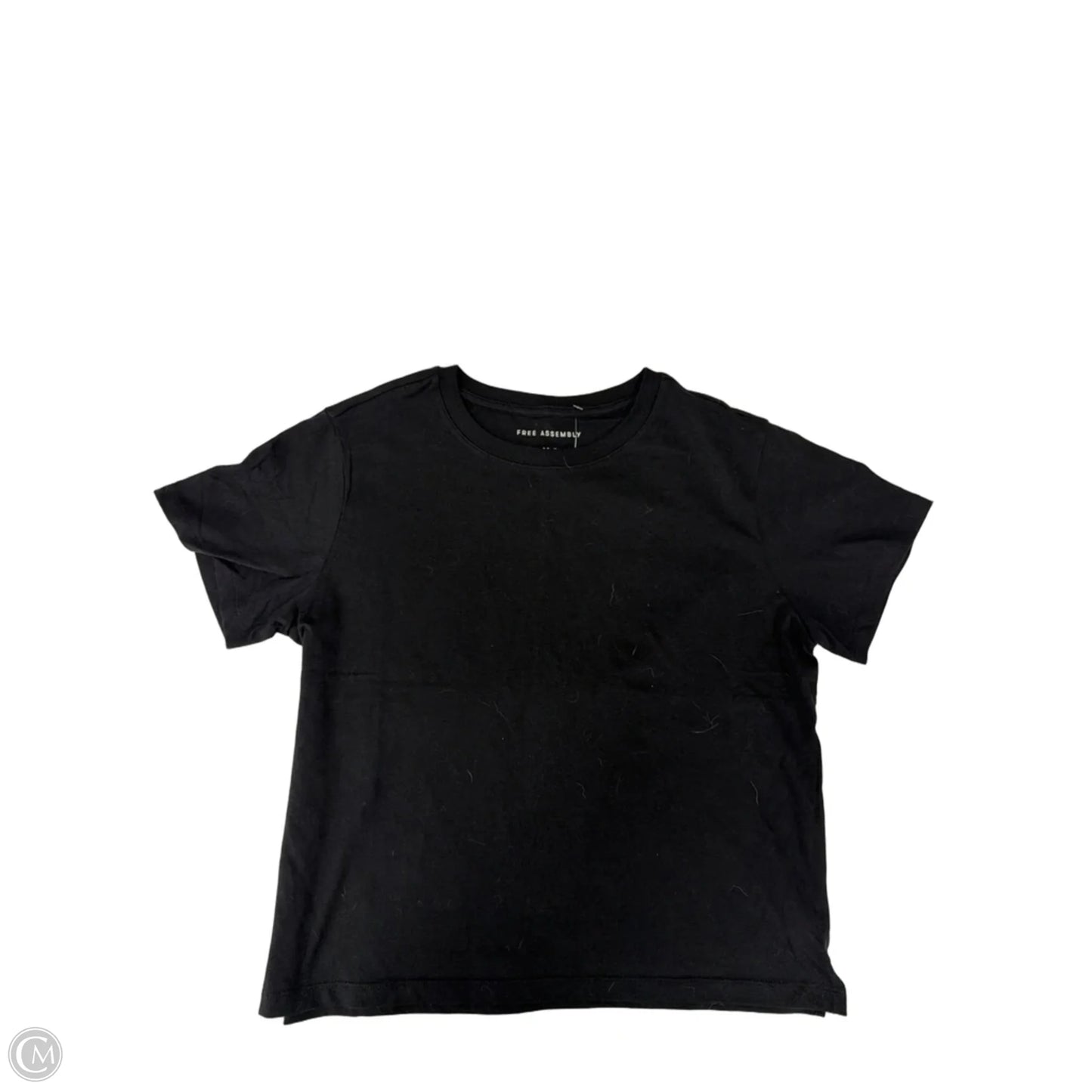 Top Short Sleeve Basic By Free Assembly In Black, Size: S