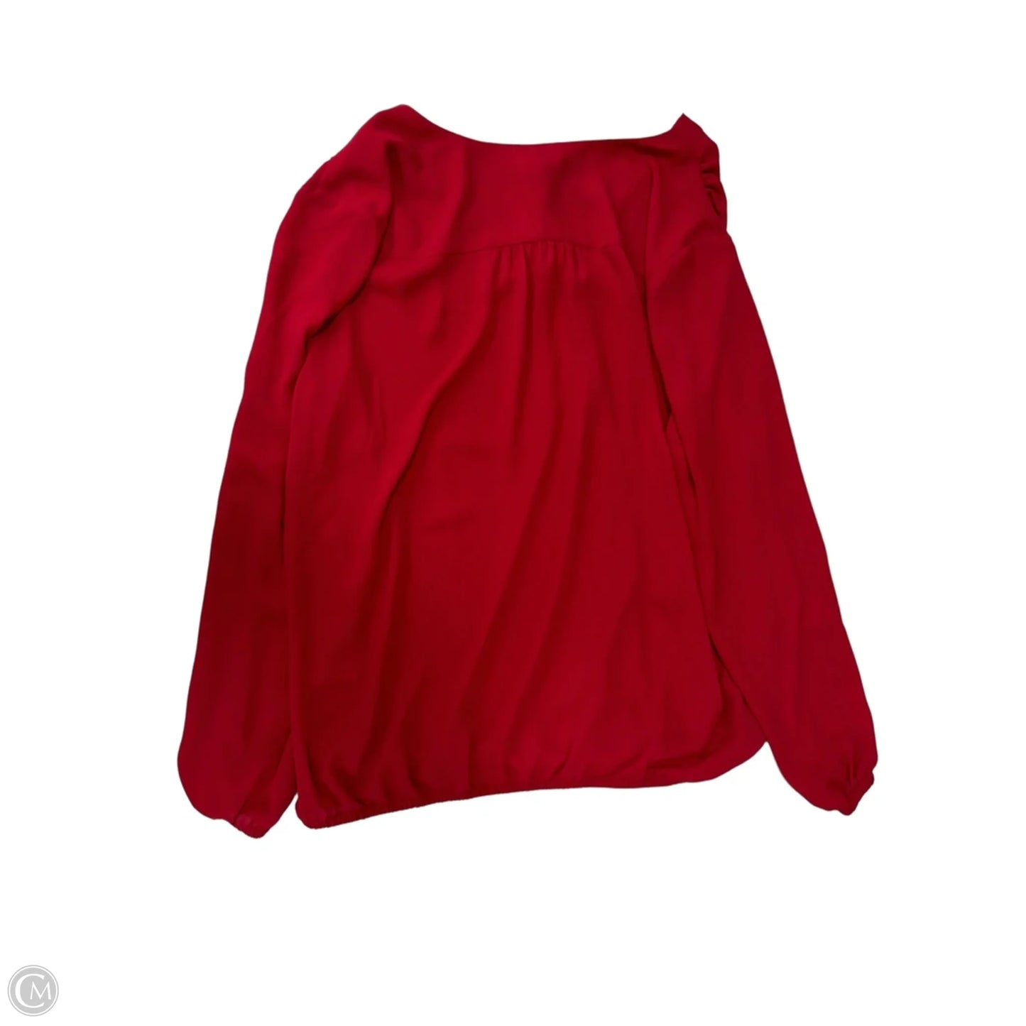 Top Long Sleeve By Chaus In Red, Size: L