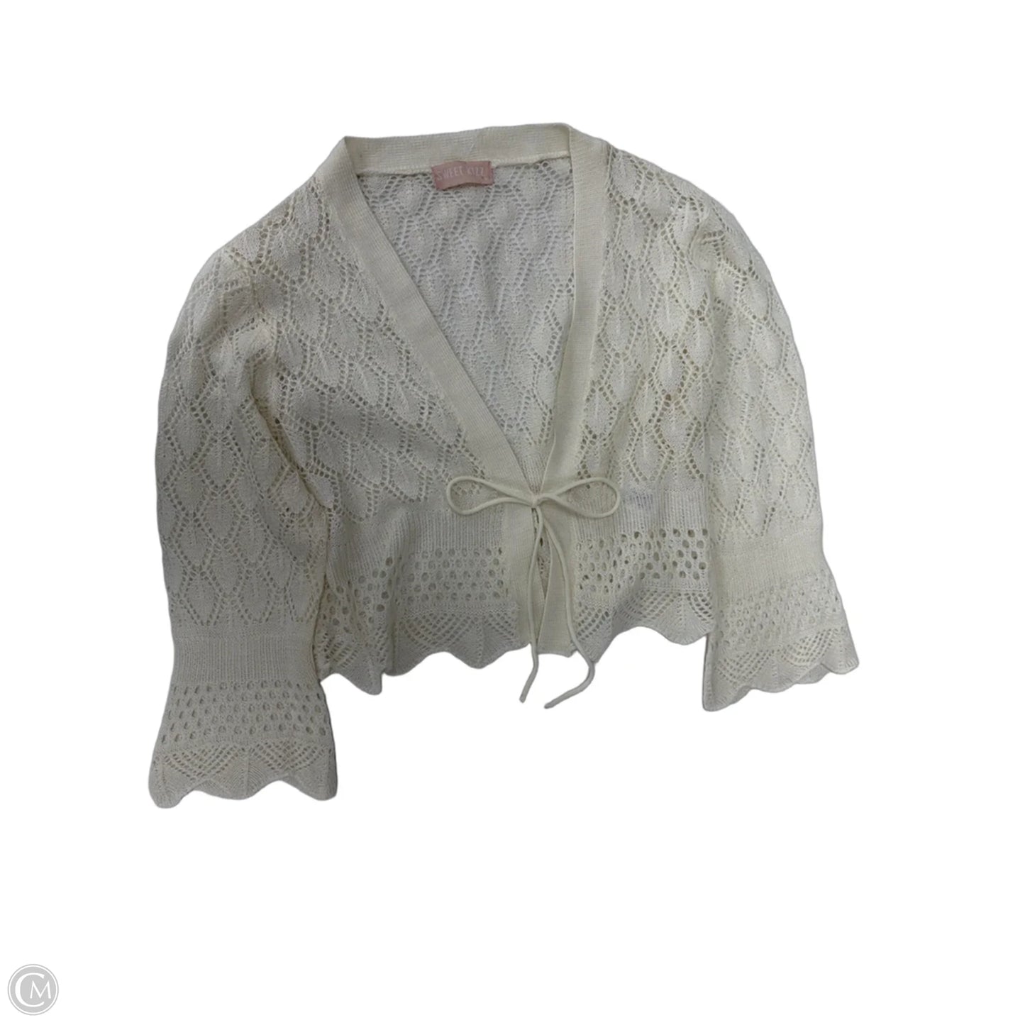 Cardigan By Clothes Mentor In Cream, Size: Xl
