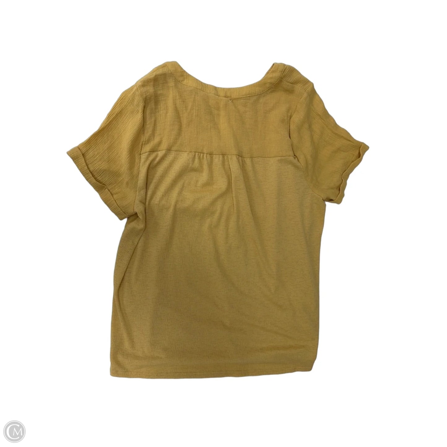 Top Short Sleeve By Clothes Mentor In Yellow, Size: 2x