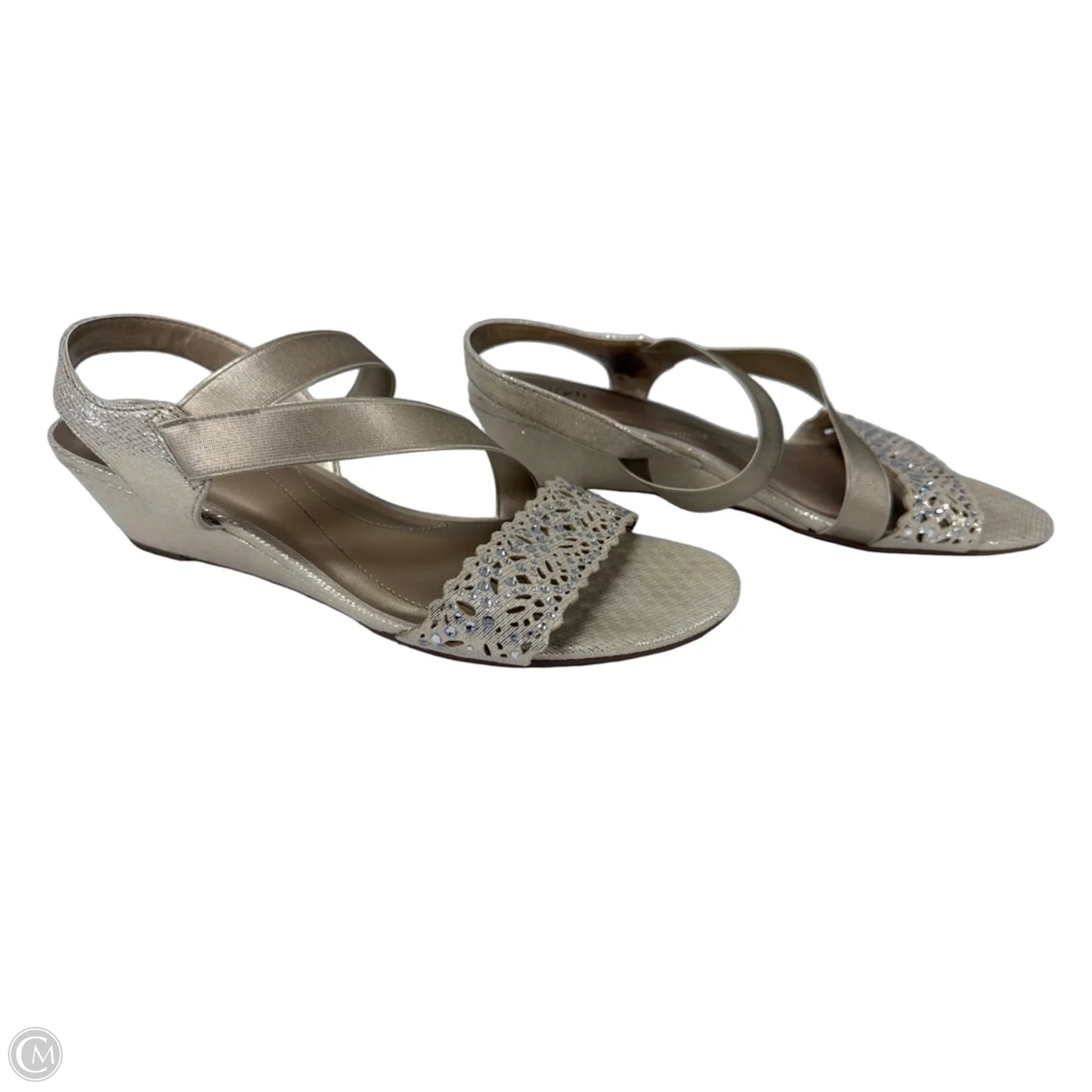 Sandals Heels Kitten By East 5th In Gold, Size: 10