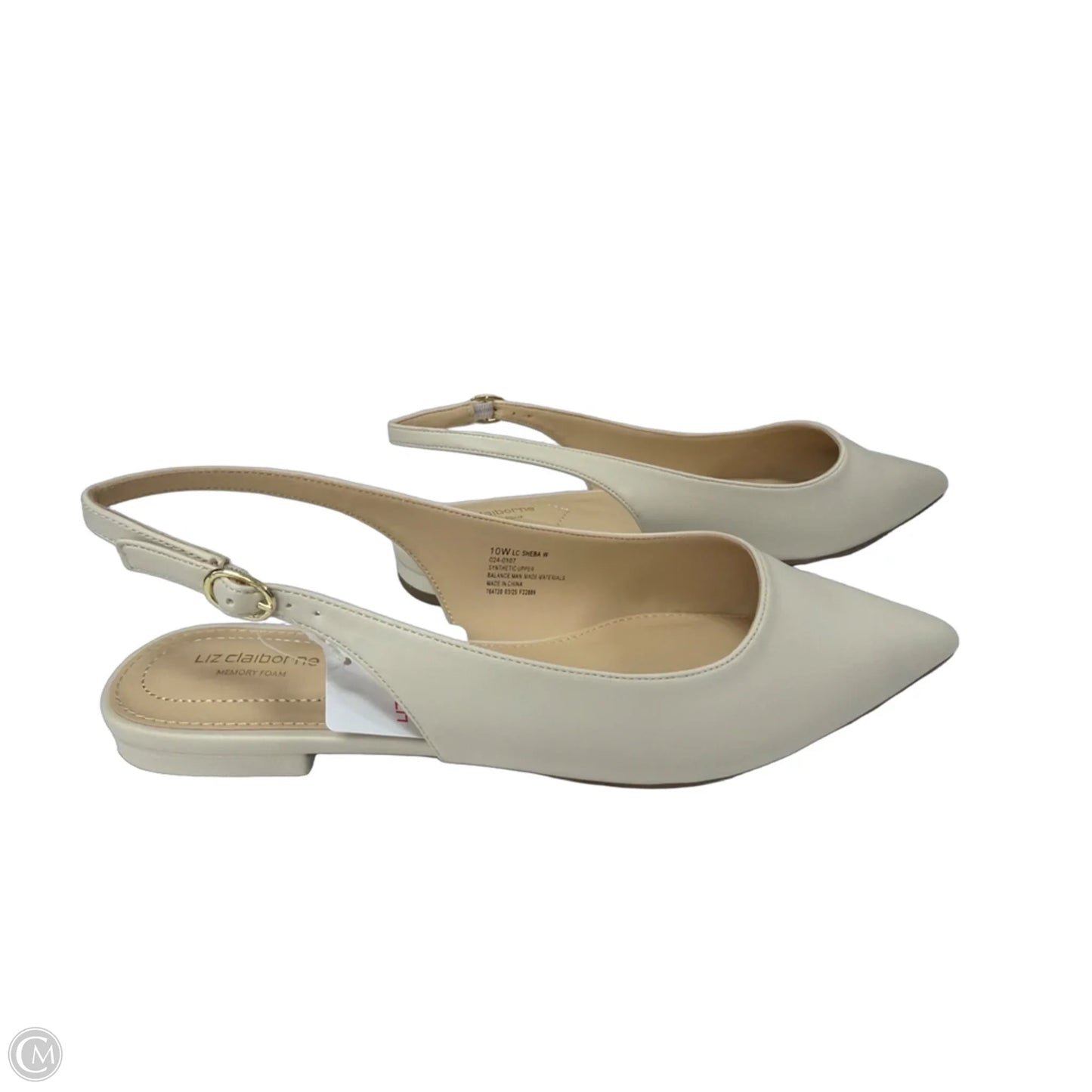 Shoes Flats By Liz Claiborne In Cream, Size: 10