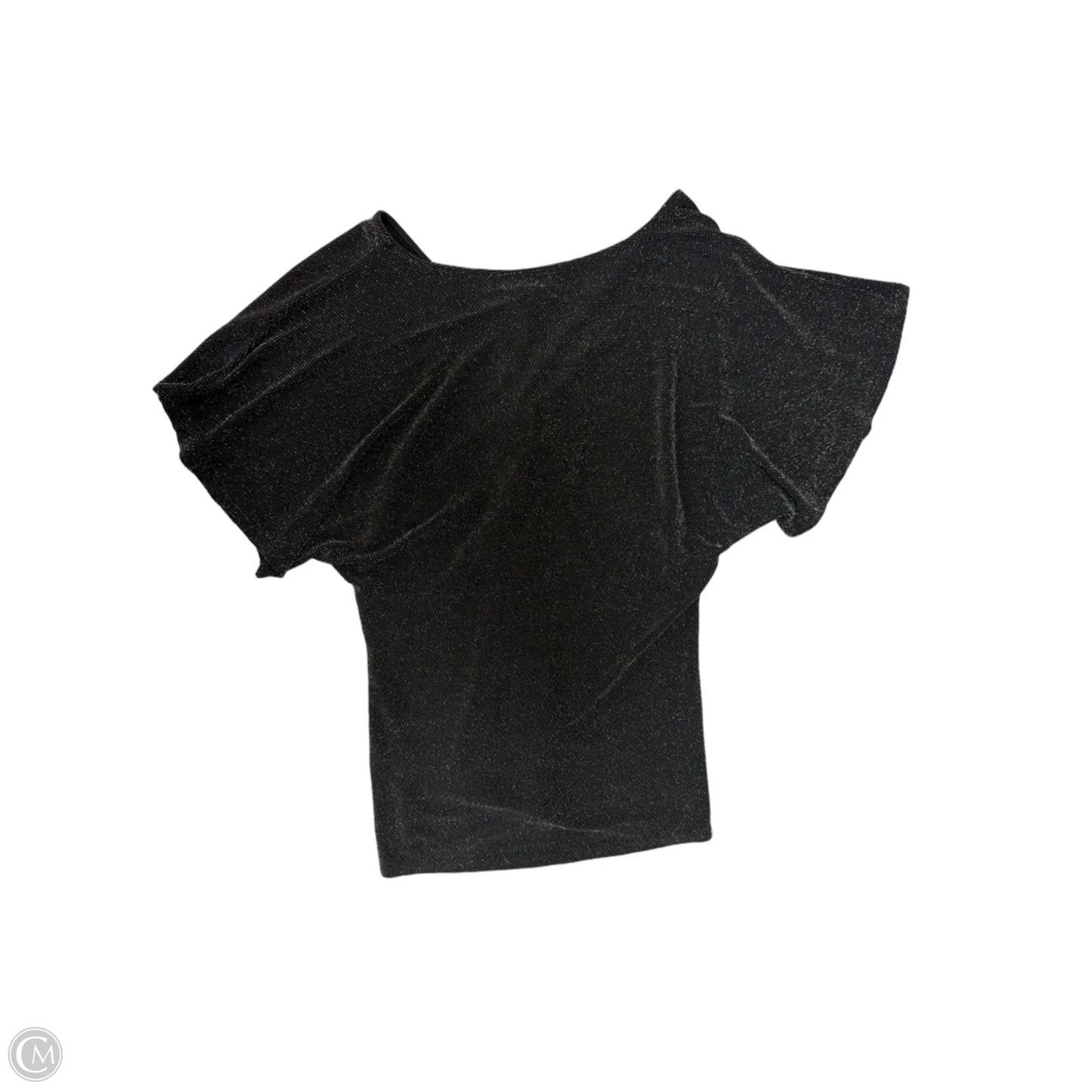 Top Short Sleeve By Maurices In Black & Silver, Size: M
