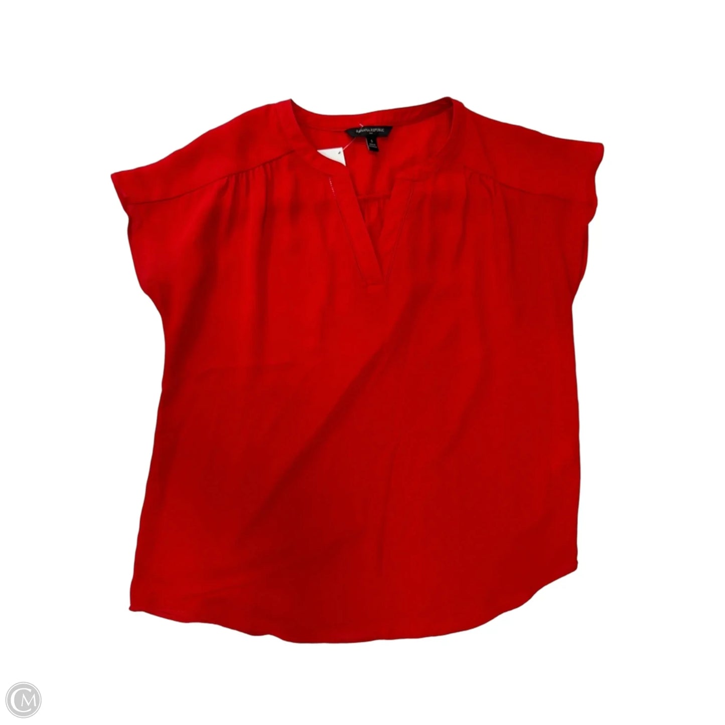 Top Short Sleeve By Banana Republic In Red, Size: S