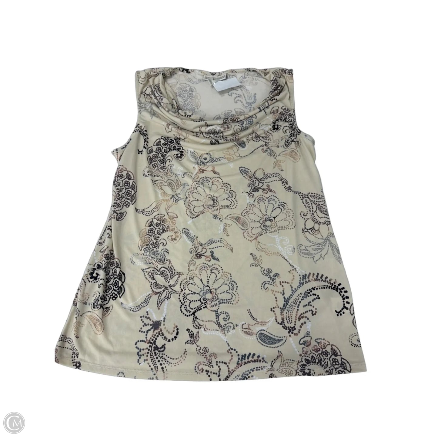 Top Sleeveless By Dana Buchman In Tan, Size: M