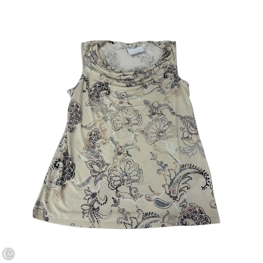 Top Sleeveless By Dana Buchman In Tan, Size: M