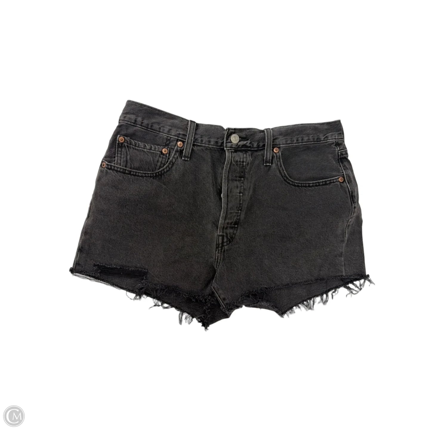 Shorts By Levis In Black Denim, Size: 12