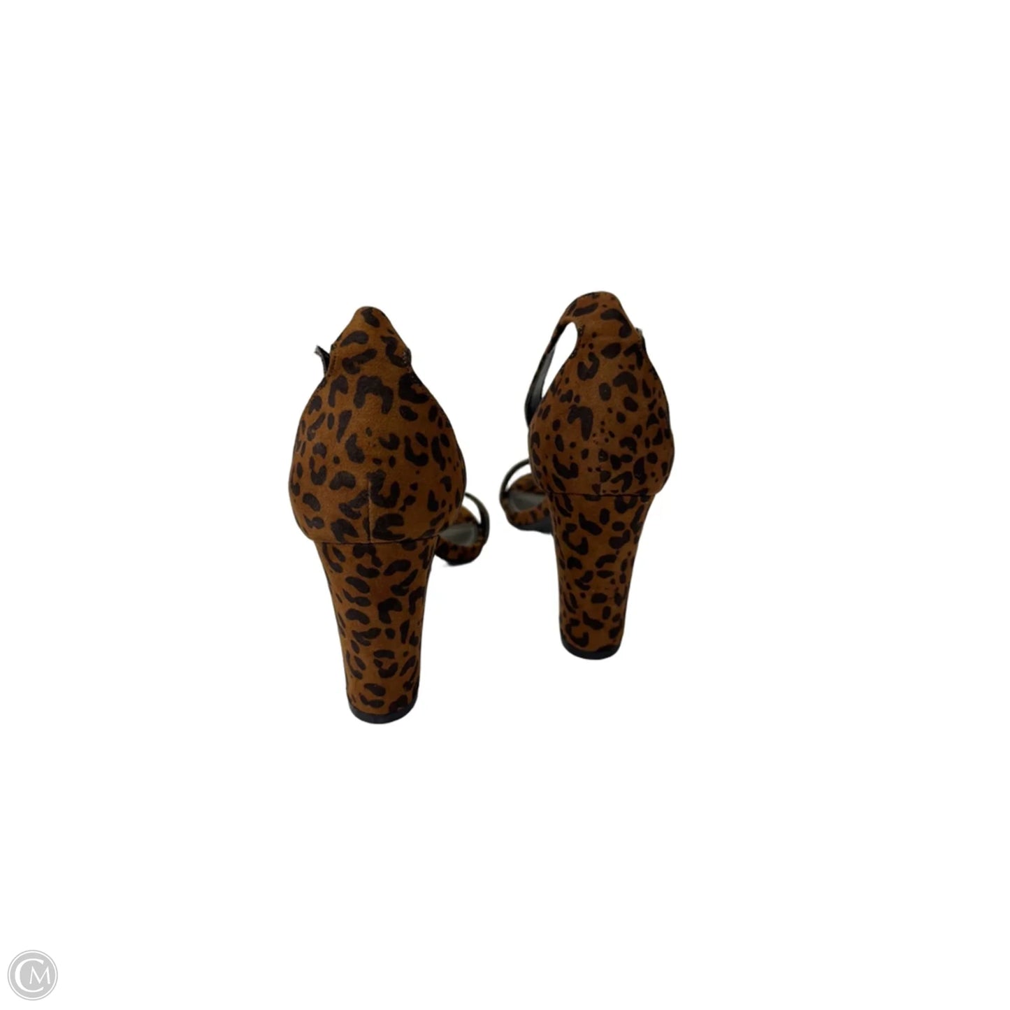 Sandals Heels Block By Worthington In Animal Print, Size: 7