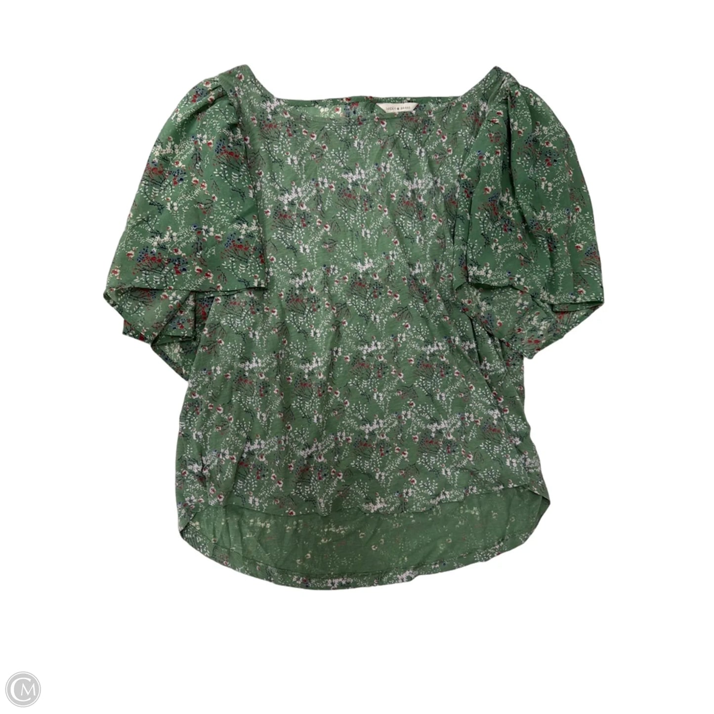 Top Short Sleeve By Lucky Brand In Green, Size: Xl