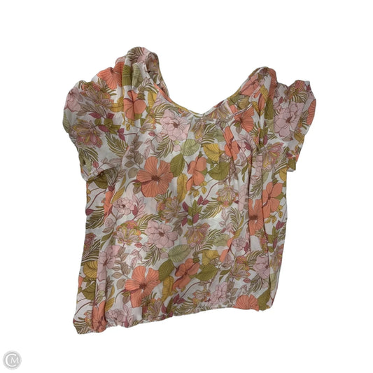 Top Short Sleeve By Sara Michelle In Floral Print, Size: 3x