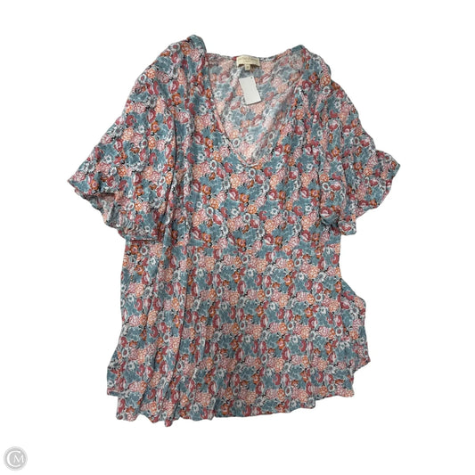 Top Short Sleeve By Cynthia Rowley In Floral Print, Size: 3x