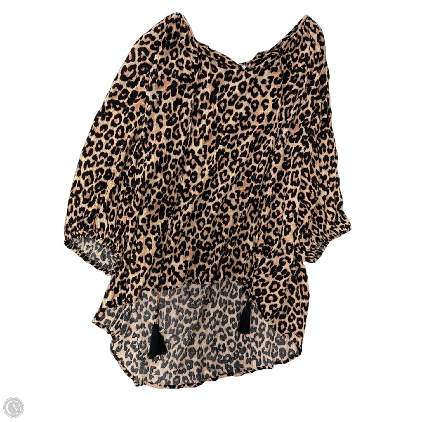 Top 3/4 Sleeve By Ny Collection In Animal Print, Size: 3x