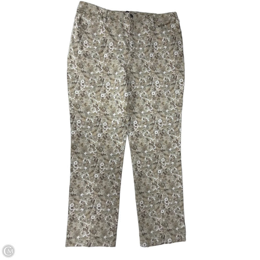 Jeans Straight By Gloria Vanderbilt In Floral Print, Size: 18