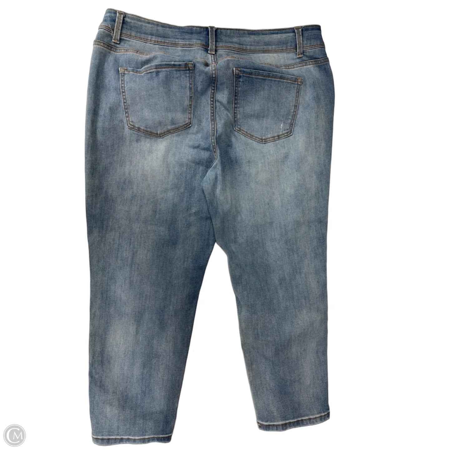 Jeans Straight By Time And Tru In Blue Denim, Size: 18