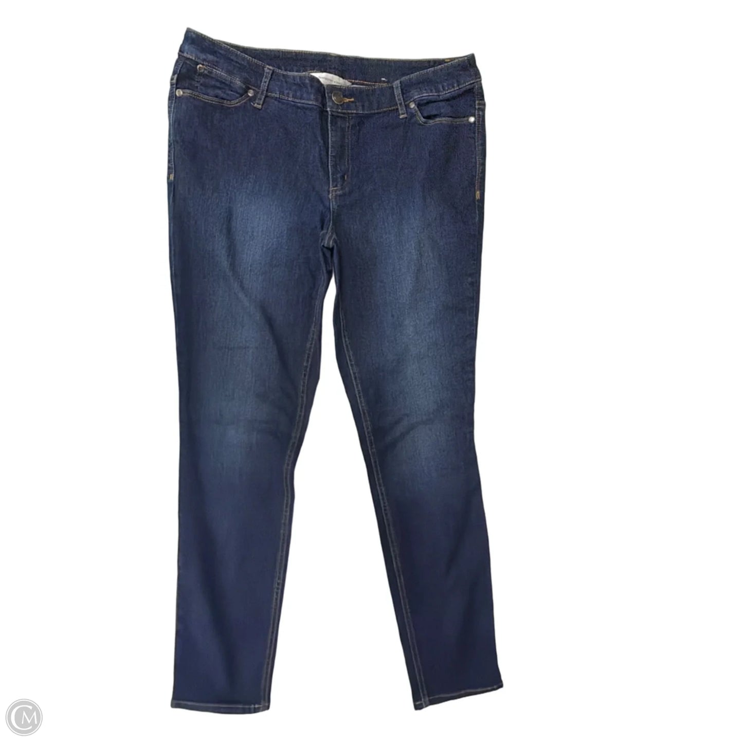 Jeans Skinny By Christopher And Banks In Blue Denim, Size: 8