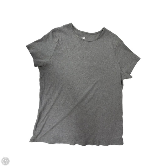 Top Short Sleeve Basic By A New Day In Grey, Size: 1x