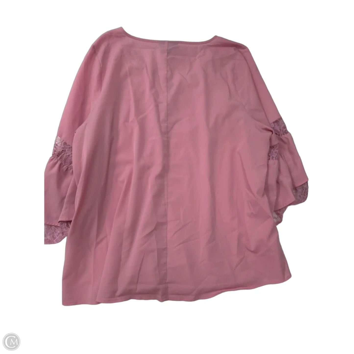 Top 3/4 Sleeve By Lane Bryant In Pink, Size: 1x