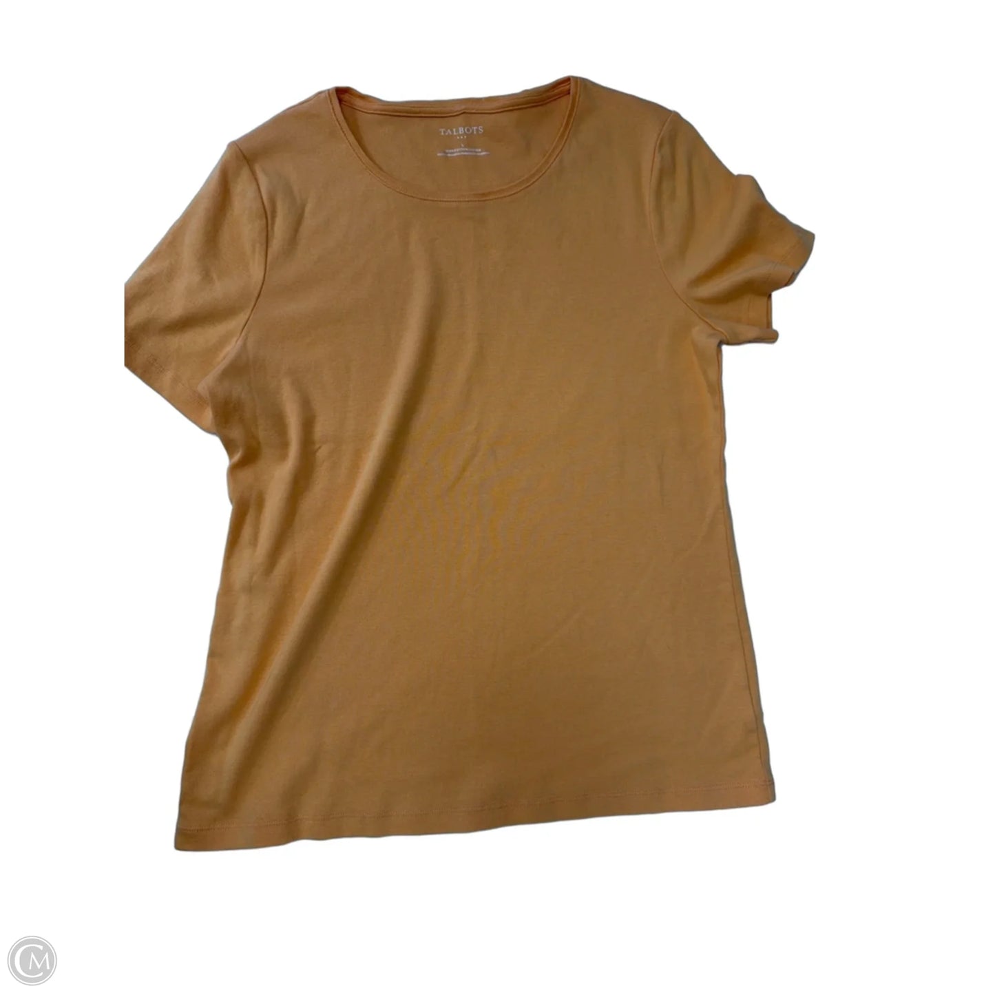 Top Short Sleeve Basic By Talbots In Orange, Size: L