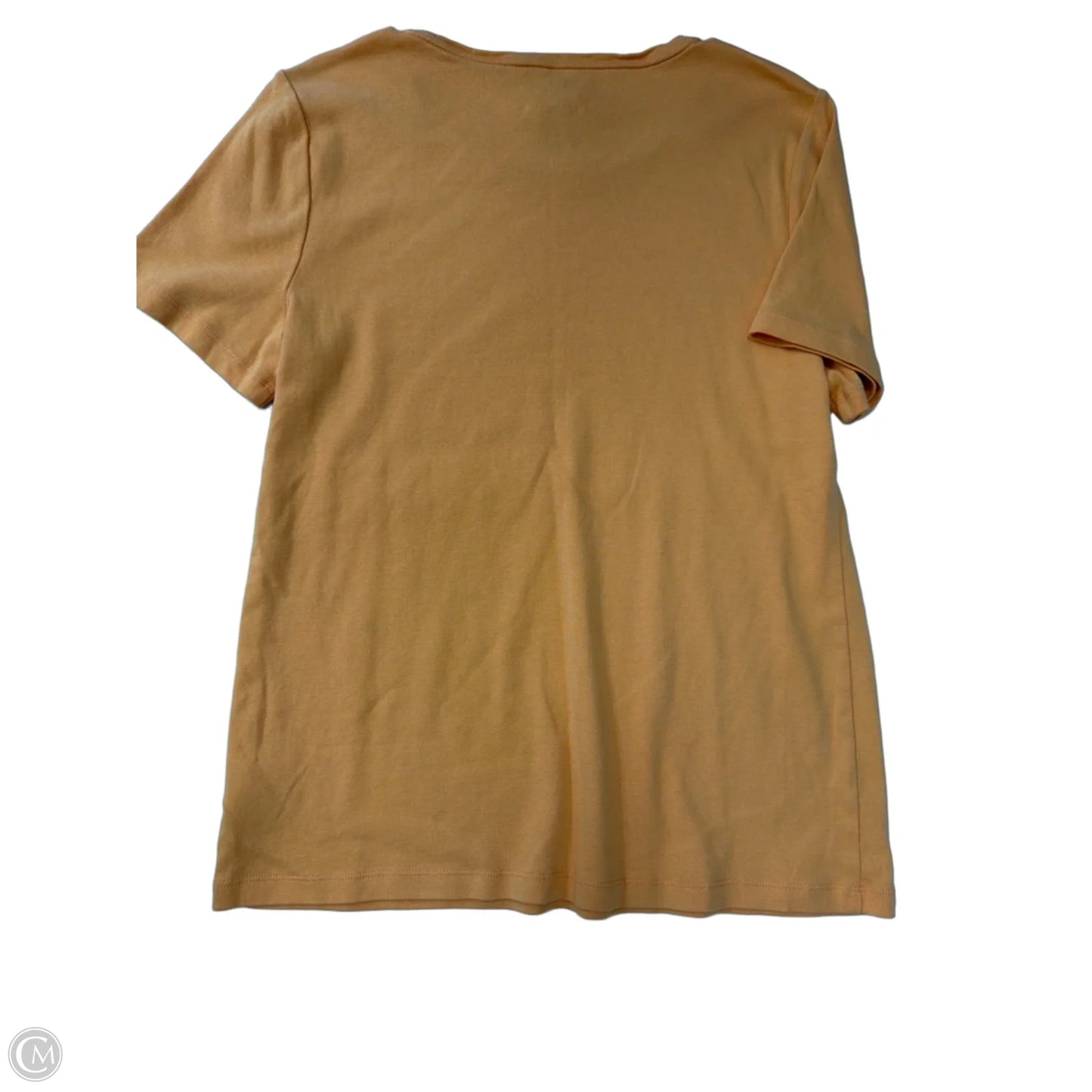 Top Short Sleeve Basic By Talbots In Orange, Size: L