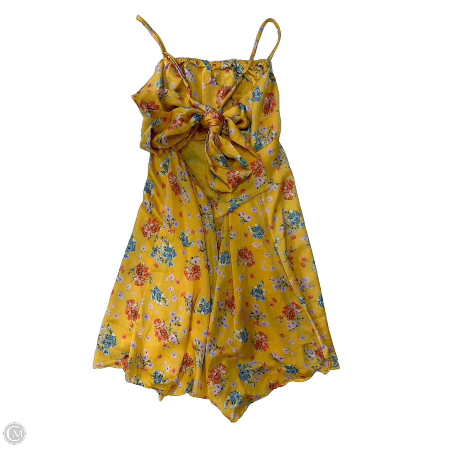 Dress Casual Short By Peach Love Cream California In Floral Print, Size: M