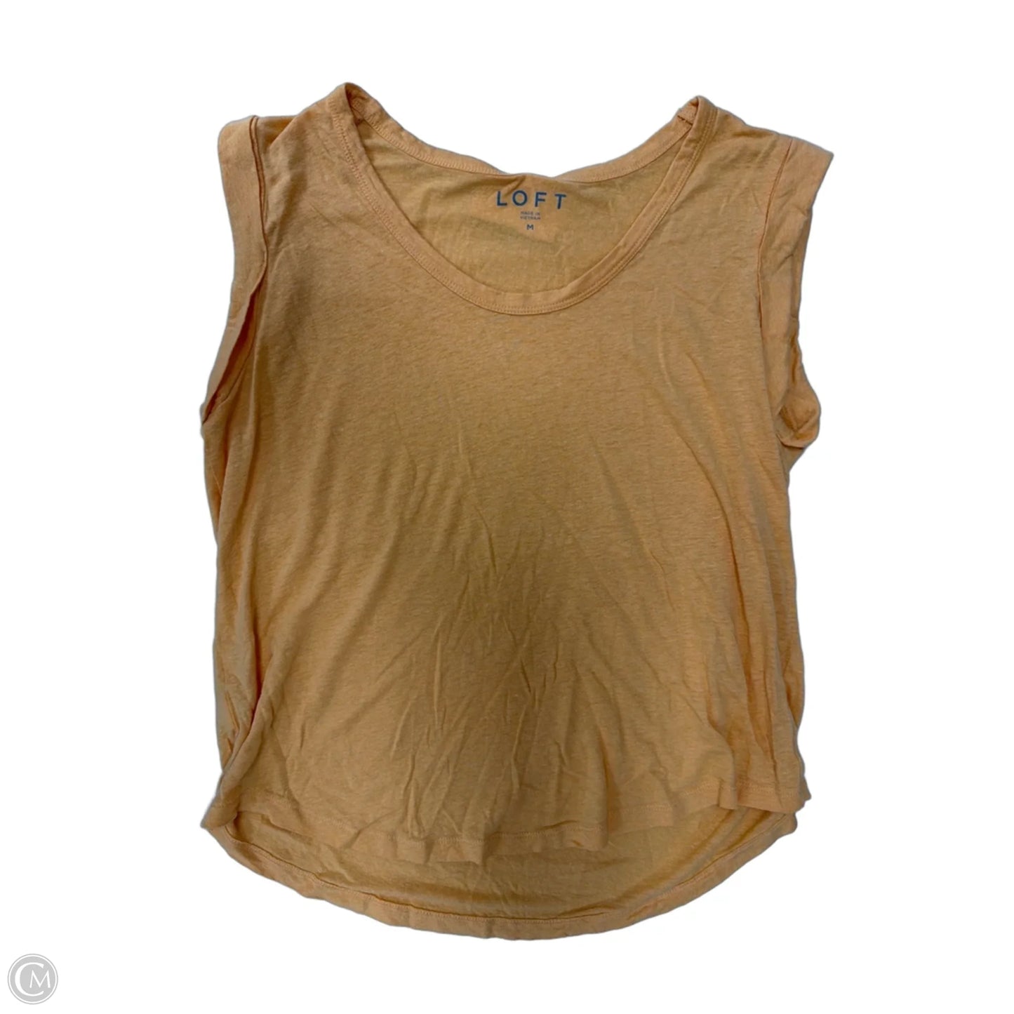 Top Short Sleeve By Loft In Orange, Size: M
