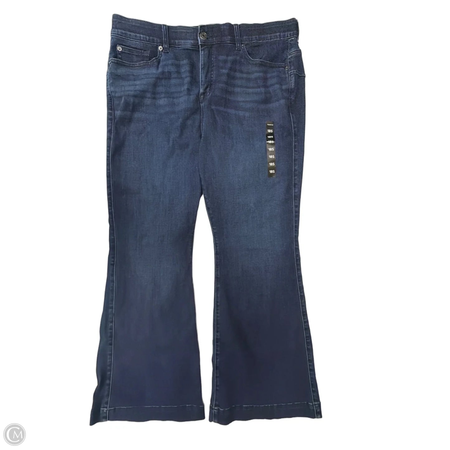 Jeans Flared By Torrid In Blue Denim, Size: 18