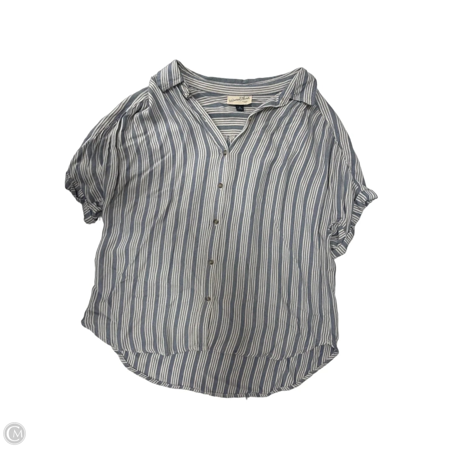 Top Short Sleeve By Universal Thread In Striped Pattern, Size: M