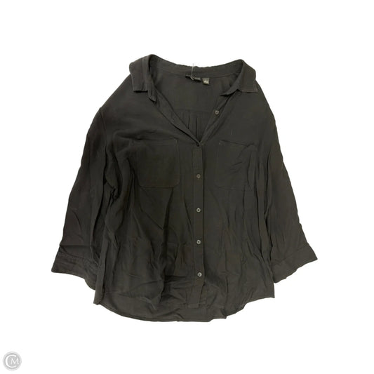 Top Long Sleeve By Ana In Black, Size: L