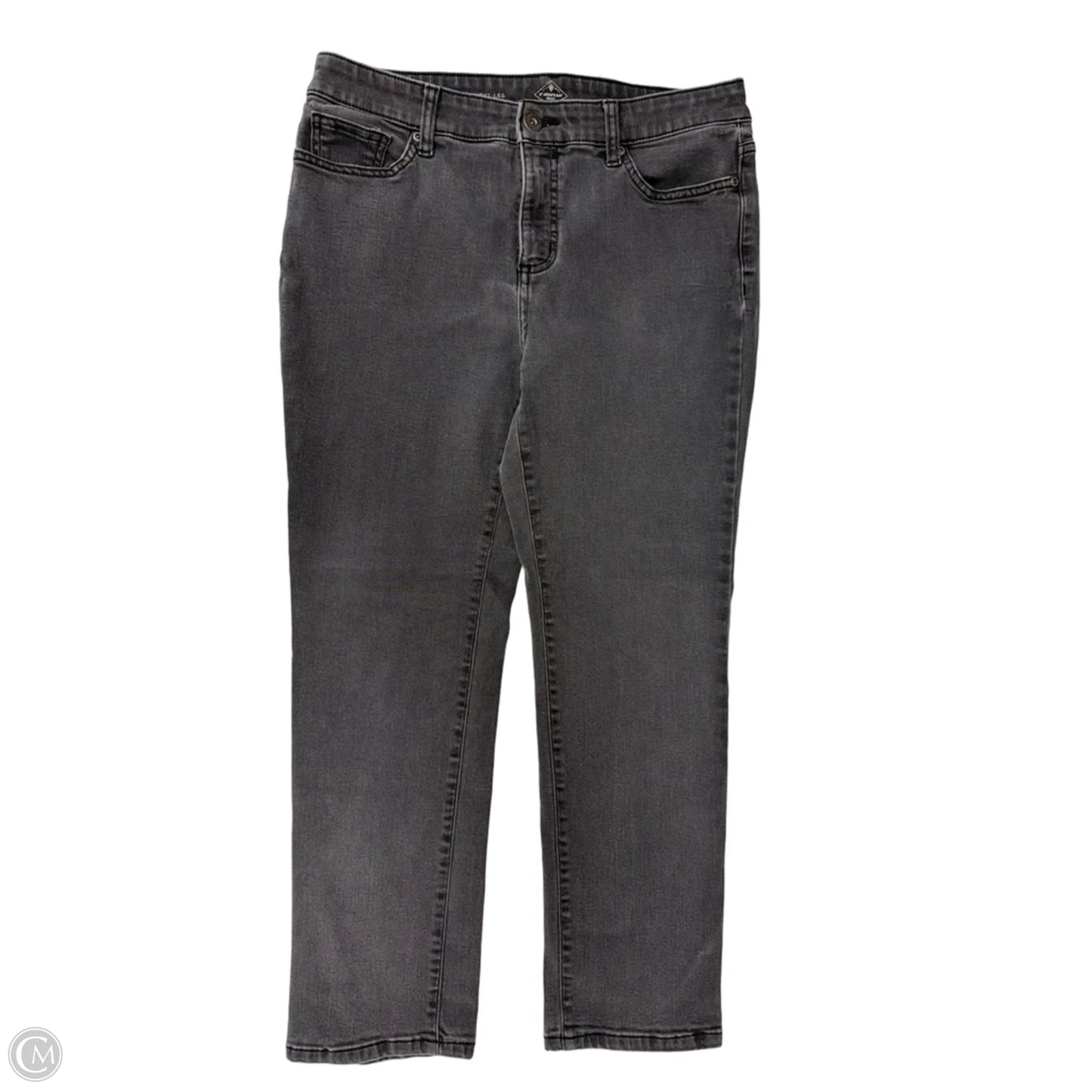 Jeans Straight By St Johns Bay In Grey Denim, Size: 10