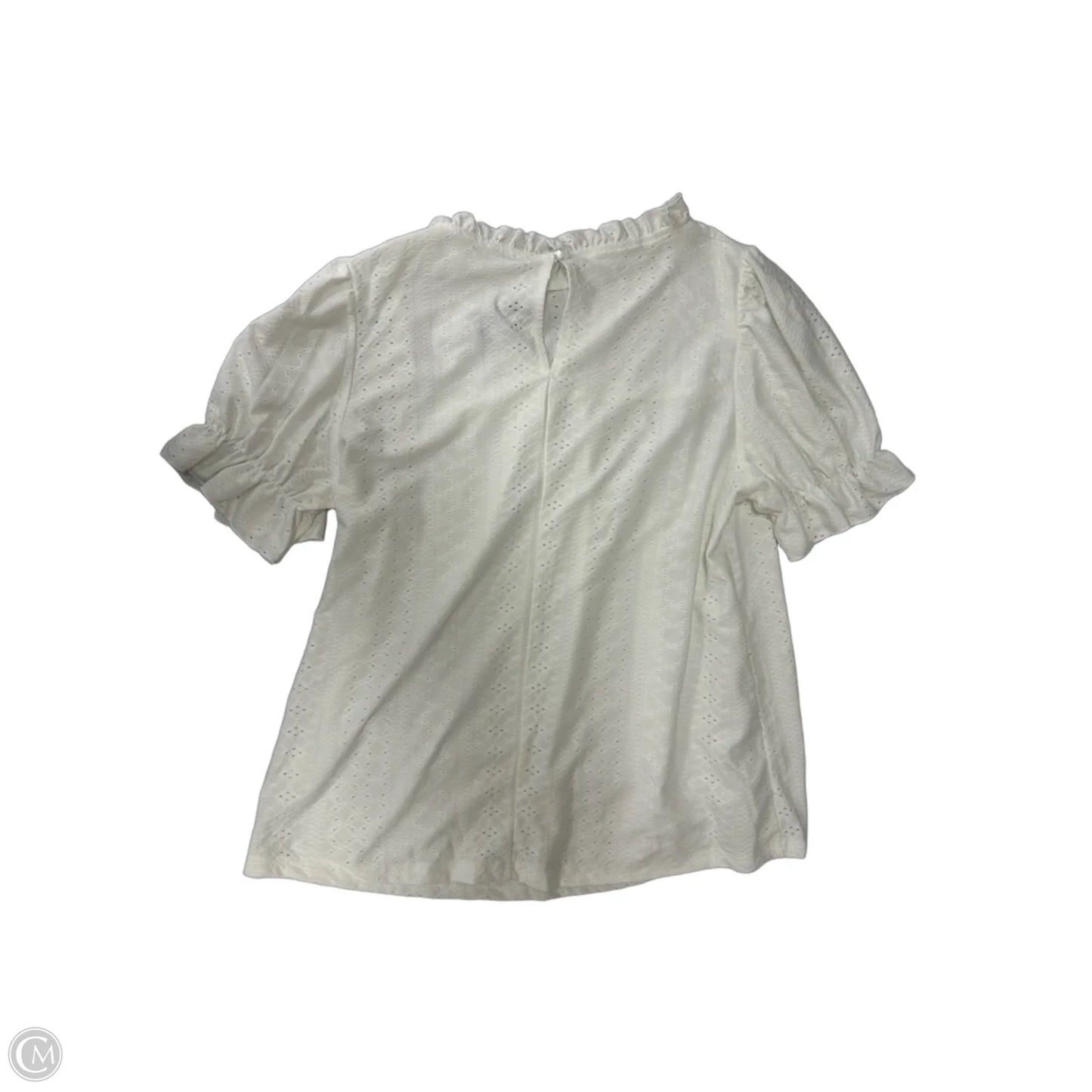Top Short Sleeve By Clothes Mentor In White, Size: M