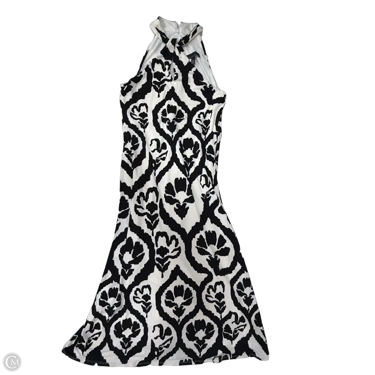 Dress Casual Midi By White House Black Market In Black & White, Size: S