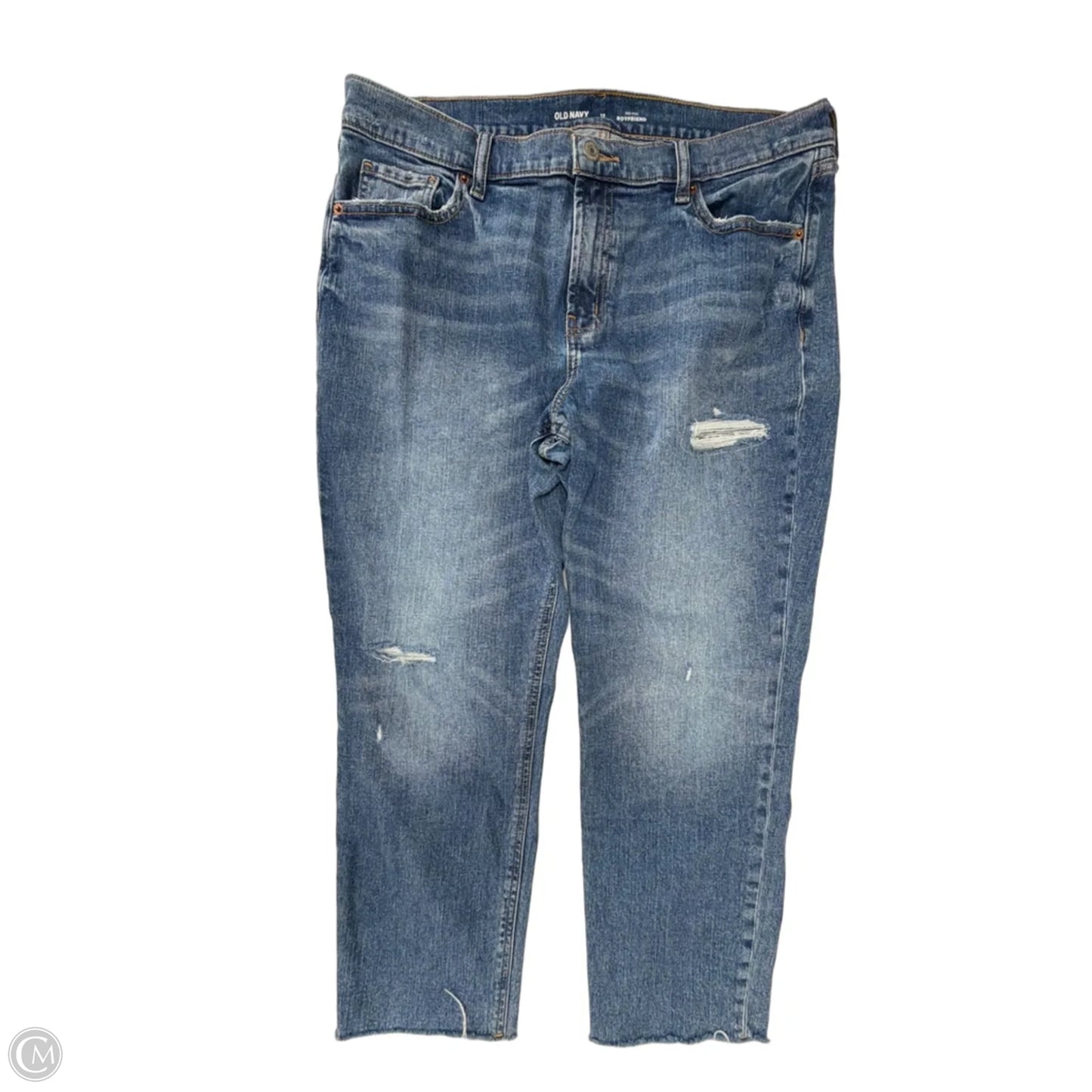 Jeans Boyfriend By Old Navy In Blue Denim, Size: 12