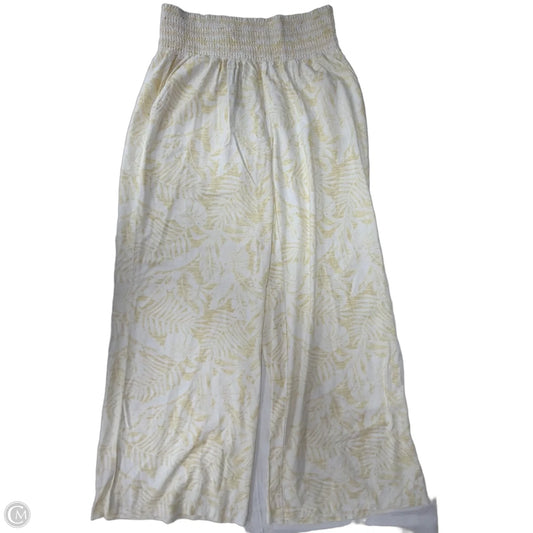 Pants Wide Leg By Rewash In White & Yellow, Size: 14