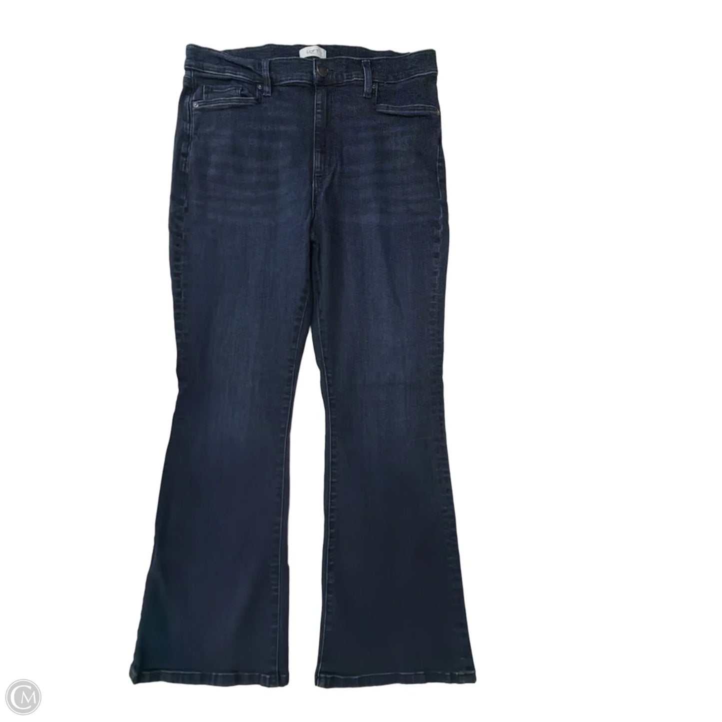 Jeans Flared By Loft In Blue Denim, Size: 14