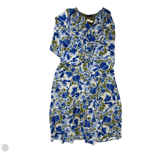 Dress Casual Midi By Lane Bryant In Blue & Green, Size: Xl