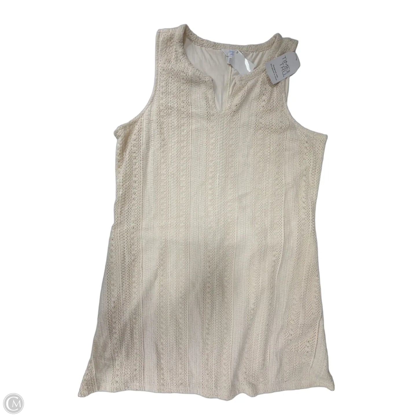 Dress Casual Short By Time And Tru In Cream, Size: 1x