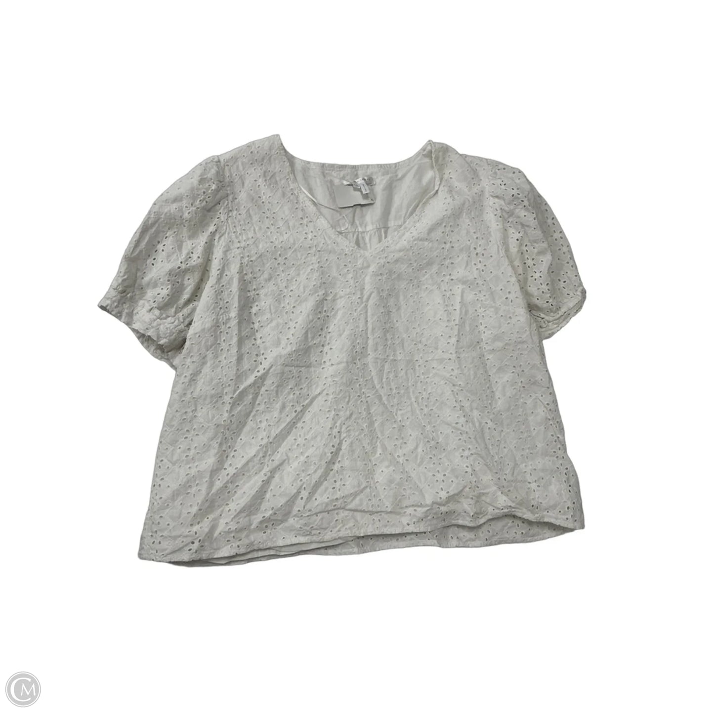 Top Short Sleeve By Draper James In White, Size: 1x