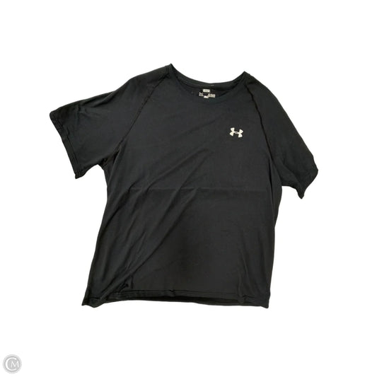 Athletic Top Short Sleeve By Under Armour In Black, Size: Xl