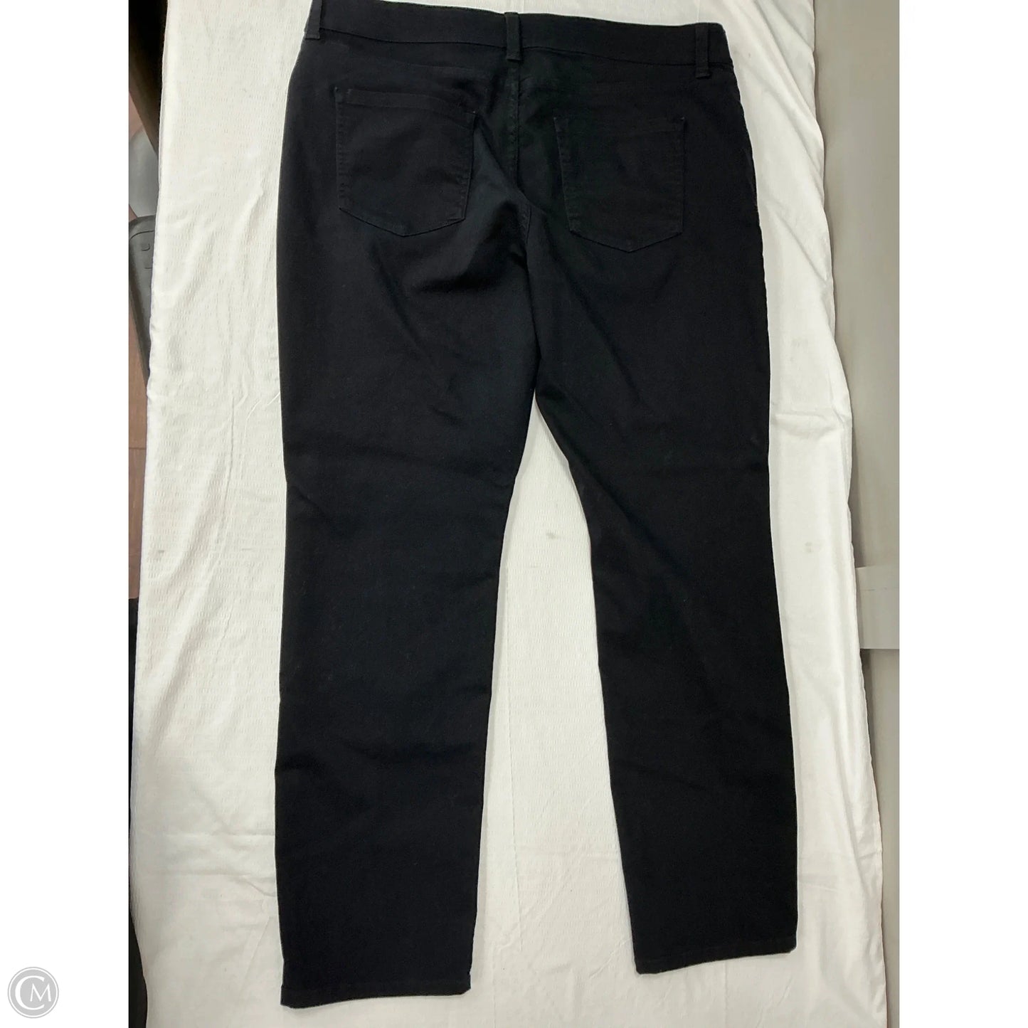 Jeans Straight By Liz Claiborne In Black Denim, Size: 18