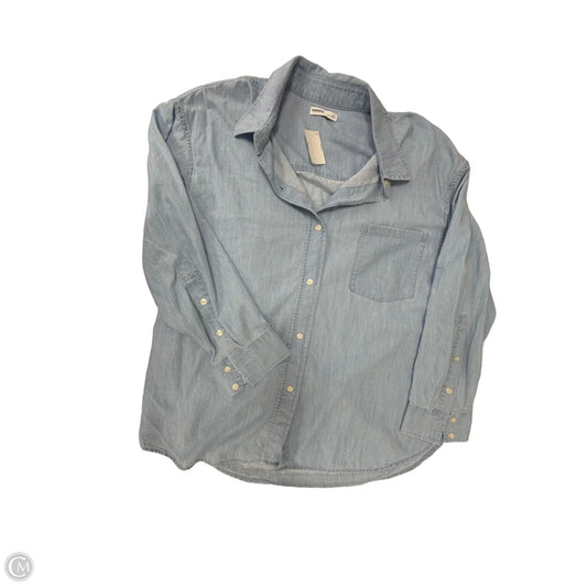 Top Long Sleeve By Sonoma In Blue Denim, Size: 1x