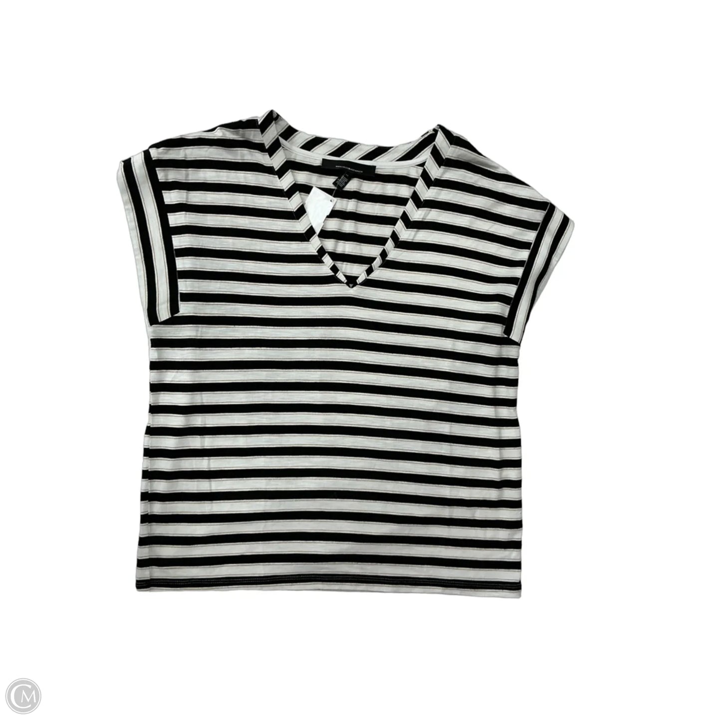 Top Short Sleeve By White House Black Market In Striped Pattern, Size: M