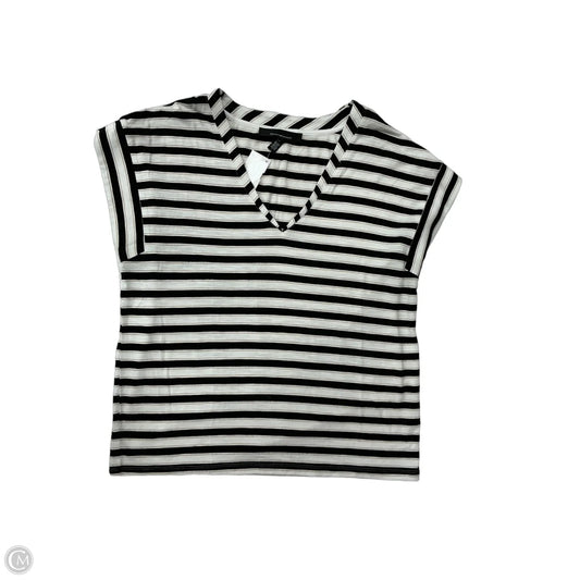 Top Short Sleeve By White House Black Market In Striped Pattern, Size: M