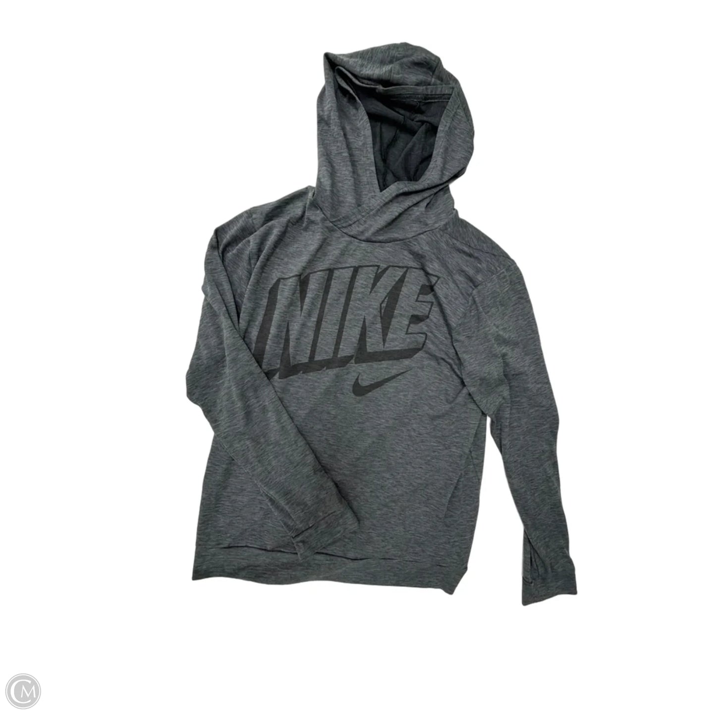 Athletic Top Long Sleeve Hoodie By Nike Apparel In Grey, Size: Xl