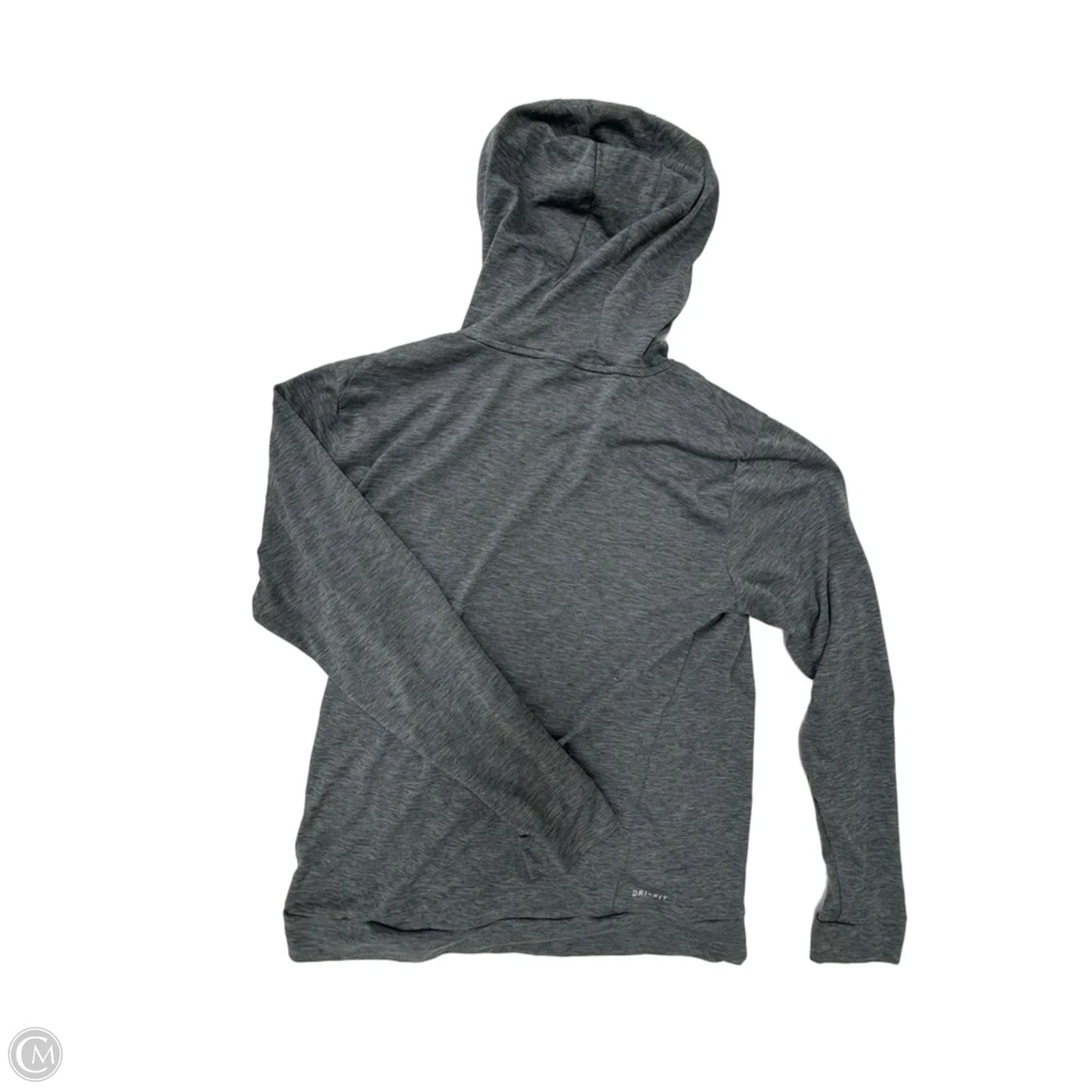 Athletic Top Long Sleeve Hoodie By Nike Apparel In Grey, Size: Xl