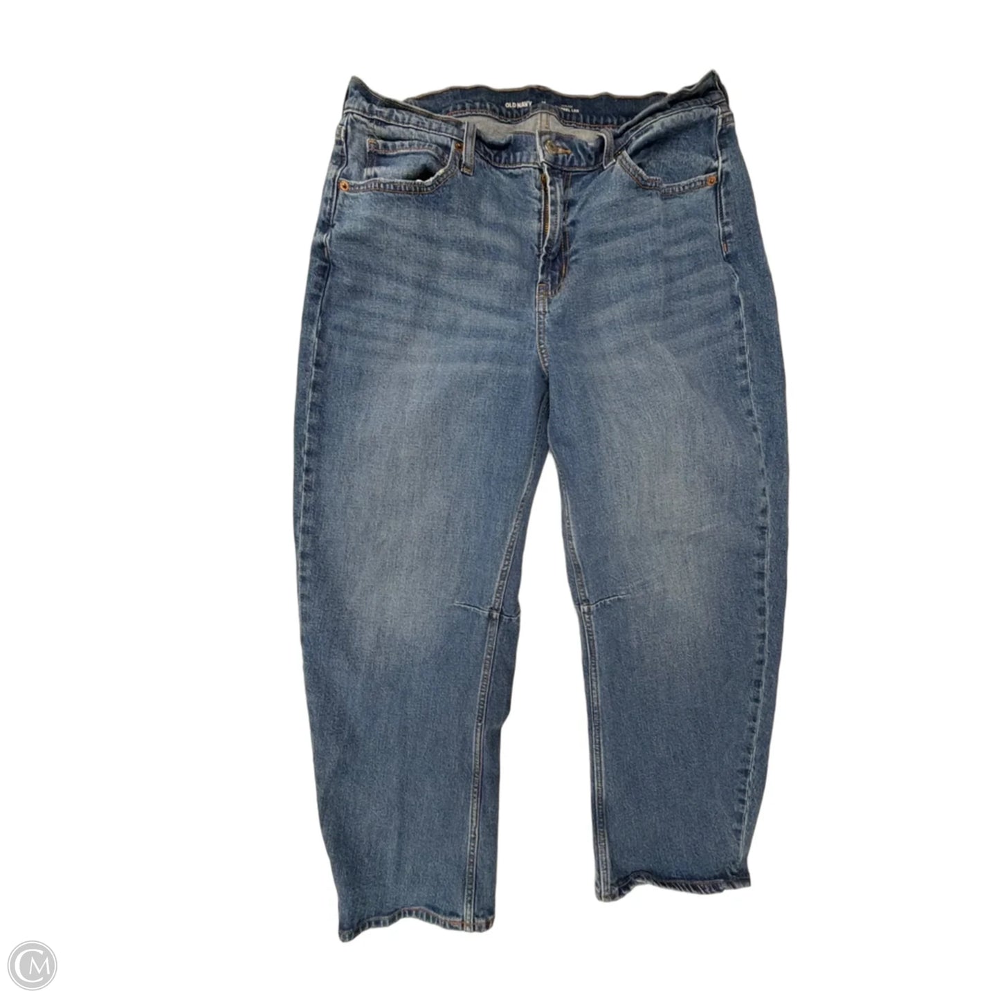 Jeans Straight By Old Navy In Blue Denim, Size: 14p