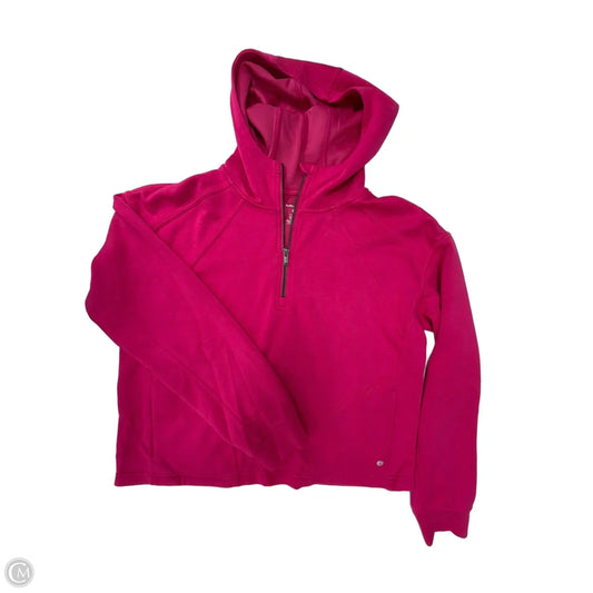 Athletic Top Long Sleeve Hoodie By Layer 8 In Pink, Size: M
