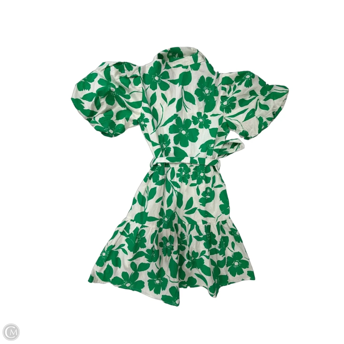 Dress Casual Midi By Jessica Simpson In Green & White, Size: Xs