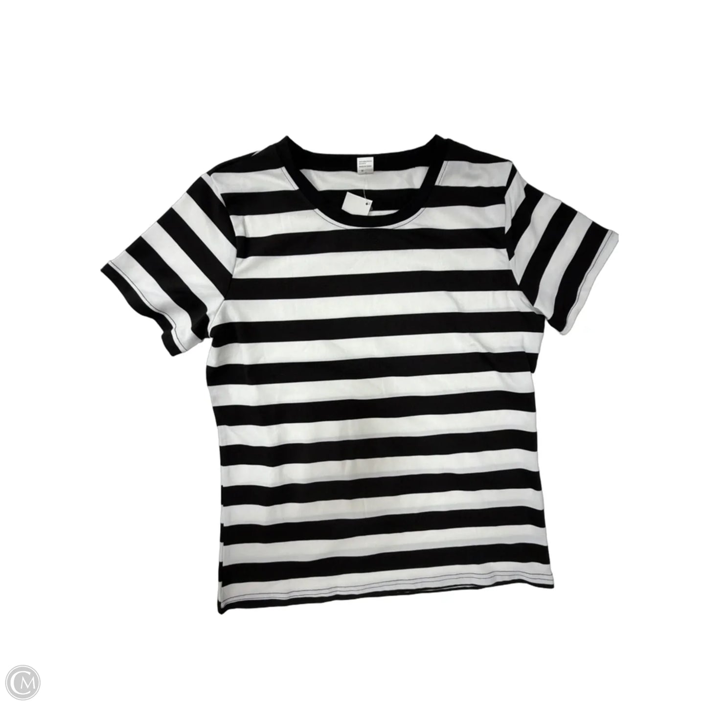 Top Short Sleeve Basic By Clothes Mentor In Striped Pattern, Size: S