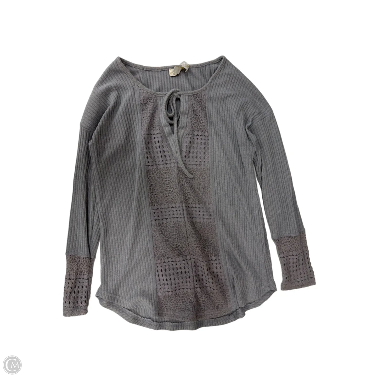 Top Long Sleeve By Suzanne Betro In Grey, Size: S